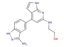 2-{[4-(3-amino-1H-indazol-5-yl)-1H-pyrrolo[2,3-b]pyridin-6-yl]amino}ethanol