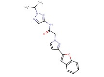 2-[3-(1-benzofuran-2-yl)-1H-pyrazol-1-yl]-N-(2-isopropyl-2H-1,2,3-triazol-4-yl)acetamide