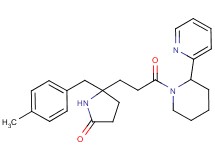 5-(4-methylbenzyl)-5-{3-oxo-3-[2-(2-pyridinyl)-1-piperidinyl]propyl}-2-pyrrolidinone