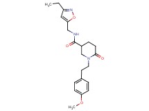 N-[(3-ethyl-5-isoxazolyl)methyl]-1-[2-(4-methoxyphenyl)ethyl]-6-oxo-3-piperidinecarboxamide