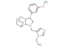 (3R*,3aR*,7aR*)-1-[(1-ethyl-1H-imidazol-5-yl)methyl]-3-(3-methoxyphenyl)octahydro-4,7-ethanopyrrolo[3,2-b]pyridine