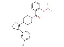 1-[2-(difluoromethoxy)benzoyl]-4-[4-(3-methylphenyl)-1H-pyrazol-5-yl]piperidine