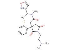 2-[1-[2-(dimethylamino)ethyl]-3-(2-fluorophenyl)-2,5-dioxo-3-pyrrolidinyl]-N-[1-(3-isoxazolyl)ethyl]-N-methylacetamide