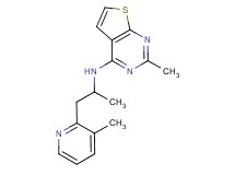2-methyl-N-[1-methyl-2-(3-methylpyridin-2-yl)ethyl]thieno[2,3-d]pyrimidin-4-amine