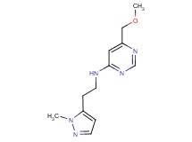 6-(methoxymethyl)-N-[2-(1-methyl-1H-pyrazol-5-yl)ethyl]pyrimidin-4-amine