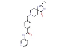 4-[(2-methyl-4-oxo-1,3,8-triazaspiro[4.5]dec-1-en-8-yl)methyl]-N-pyridin-3-ylbenzamide