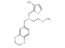 (2,3-dihydro-1,4-benzodioxin-6-ylmethyl)(2-methoxyethyl)[(3-methyl-2-thienyl)methyl]amine
