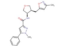 1-methyl-N-{(3R*,4S*)-4-[(3-methylisoxazol-5-yl)methyl]tetrahydrofuran-3-yl}-5-phenyl-1H-pyrazole-3-carboxamide