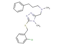 ({5-[(2-chlorobenzyl)thio]-4-methyl-4H-1,2,4-triazol-3-yl}methyl)methyl(3-phenylpropyl)amine