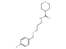 N-{3-[(4-chlorobenzyl)thio]propyl}tetrahydro-2H-pyran-4-carboxamide