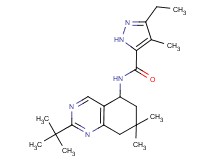 N-(2-tert-butyl-7,7-dimethyl-5,6,7,8-tetrahydroquinazolin-5-yl)-3-ethyl-4-methyl-1H-pyrazole-5-carboxamide