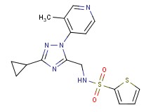 N-{[3-cyclopropyl-1-(3-methylpyridin-4-yl)-1H-1,2,4-triazol-5-yl]methyl}thiophene-2-sulfonamide