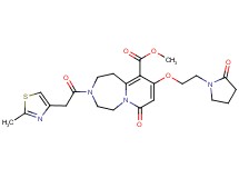 methyl 3-[(2-methyl-1,3-thiazol-4-yl)acetyl]-7-oxo-9-[2-(2-oxo-1-pyrrolidinyl)ethoxy]-1,2,3,4,5,7-hexahydropyrido[1,2-d][1,4]diazepine-10-carboxylate