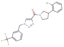 4-{[3-(2-chlorophenyl)-1-pyrrolidinyl]carbonyl}-1-[3-(trifluoromethyl)benzyl]-1H-1,2,3-triazole