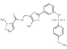 N-{[2-(3-{[(4-methoxyphenyl)sulfonyl]amino}phenyl)-5-methyl-1,3-oxazol-4-yl]methyl}-1-methyl-1H-pyrazole-5-carboxamide