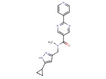 N-[(5-cyclopropyl-1H-pyrazol-3-yl)methyl]-N-methyl-2-(4-pyridinyl)-5-pyrimidinecarboxamide