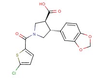 (3S*,4R*)-4-(1,3-benzodioxol-5-yl)-1-[(5-chloro-2-thienyl)carbonyl]pyrrolidine-3-carboxylic acid
