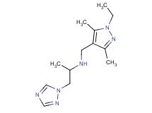 N-[(1-ethyl-3,5-dimethyl-1H-pyrazol-4-yl)methyl]-1-(1H-1,2,4-triazol-1-yl)propan-2-amine
