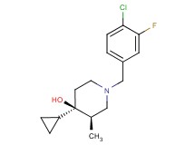 (3R*,4R*)-1-(4-chloro-3-fluorobenzyl)-4-cyclopropyl-3-methylpiperidin-4-ol