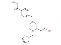methyl 4-{[3-(2-hydroxyethyl)-4-(2-thienylmethyl)-1-piperazinyl]methyl}benzoate