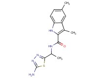 N-[1-(5-amino-1,3,4-thiadiazol-2-yl)ethyl]-3,5-dimethyl-1H-indole-2-carboxamide