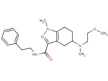 5-[(2-methoxyethyl)(methyl)amino]-1-methyl-N-(2-phenylethyl)-4,5,6,7-tetrahydro-1H-indazole-3-carboxamide
