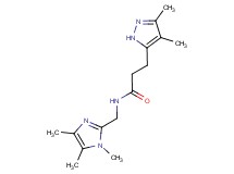 3-(3,4-dimethyl-1H-pyrazol-5-yl)-N-[(1,4,5-trimethyl-1H-imidazol-2-yl)methyl]propanamide bis(trifluoroacetate)