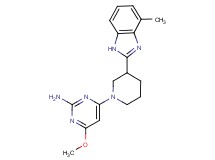 4-methoxy-6-[3-(4-methyl-1H-benzimidazol-2-yl)-1-piperidinyl]-2-pyrimidinamine