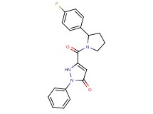 5-{[2-(4-fluorophenyl)-1-pyrrolidinyl]carbonyl}-2-phenyl-1,2-dihydro-3H-pyrazol-3-one
