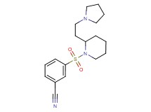 3-({2-[2-(1-pyrrolidinyl)ethyl]-1-piperidinyl}sulfonyl)benzonitrile