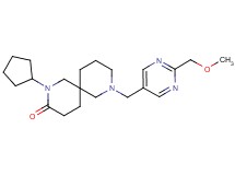 2-cyclopentyl-8-{[2-(methoxymethyl)-5-pyrimidinyl]methyl}-2,8-diazaspiro[5.5]undecan-3-one
