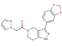 3-(1,3-benzodioxol-5-yl)-5-(1H-pyrazol-1-ylacetyl)-4,5,6,7-tetrahydro-1H-pyrazolo[4,3-c]pyridine
