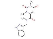 N,1,3-trimethyl-2,6-dioxo-N-(1,4,5,6-tetrahydrocyclopenta[c]pyrazol-3-ylmethyl)-1,2,3,6-tetrahydro-4-pyrimidinecarboxamide