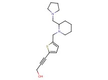 3-(5-{[2-(pyrrolidin-1-ylmethyl)piperidin-1-yl]methyl}-2-thienyl)prop-2-yn-1-ol