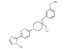 {4-(3-methoxybenzyl)-1-[6-(1-methyl-1H-imidazol-2-yl)pyridazin-3-yl]piperidin-4-yl}methanol
