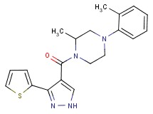 2-methyl-4-(2-methylphenyl)-1-{[3-(2-thienyl)-1H-pyrazol-4-yl]carbonyl}piperazine