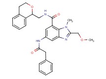 N-(3,4-dihydro-1H-isochromen-1-ylmethyl)-2-(methoxymethyl)-1-methyl-5-[(phenylacetyl)amino]-1H-benzimidazole-7-carboxamide
