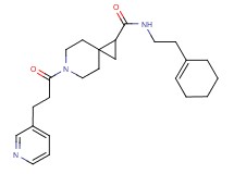 N-[2-(1-cyclohexen-1-yl)ethyl]-6-[3-(3-pyridinyl)propanoyl]-6-azaspiro[2.5]octane-1-carboxamide