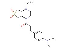 (4-{3-[(4aS*,7aR*)-4-ethyl-6,6-dioxidohexahydrothieno[3,4-b]pyrazin-1(2H)-yl]-3-oxopropyl}phenyl)dimethylamine