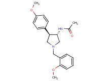 N-[(3S*,4R*)-1-(2-methoxybenzyl)-4-(4-methoxyphenyl)pyrrolidin-3-yl]acetamide