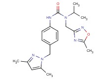 N'-{4-[(3,5-dimethyl-1H-pyrazol-1-yl)methyl]phenyl}-N-isopropyl-N-[(5-methyl-1,2,4-oxadiazol-3-yl)methyl]urea