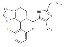 4-(2,6-difluorophenyl)-5-[(2-ethyl-4-methyl-1H-imidazol-5-yl)methyl]-4,5,6,7-tetrahydro-1H-imidazo[4,5-c]pyridine