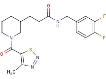 N-(3,4-difluorobenzyl)-3-{1-[(4-methyl-1,2,3-thiadiazol-5-yl)carbonyl]-3-piperidinyl}propanamide