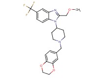 1-[1-(2,3-dihydro-1,4-benzodioxin-6-ylmethyl)-4-piperidinyl]-2-(methoxymethyl)-5-(trifluoromethyl)-1H-benzimidazole