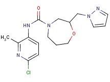 N-(6-chloro-2-methylpyridin-3-yl)-2-(1H-pyrazol-1-ylmethyl)-1,4-oxazepane-4-carboxamide
