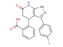 2-[3-(4-fluorophenyl)-6-oxo-4,5,6,7-tetrahydro-1H-pyrazolo[3,4-b]pyridin-4-yl]benzoic acid