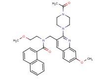 N-{[2-(4-acetyl-1-piperazinyl)-7-methoxy-3-quinolinyl]methyl}-N-(2-methoxyethyl)-1-naphthamide