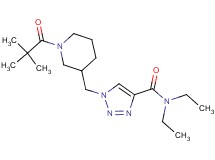 1-{[1-(2,2-dimethylpropanoyl)-3-piperidinyl]methyl}-N,N-diethyl-1H-1,2,3-triazole-4-carboxamide