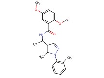 2,5-dimethoxy-N-{1-[5-methyl-1-(2-methylphenyl)-1H-pyrazol-4-yl]ethyl}benzamide
