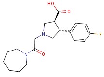 (3S*,4R*)-1-(2-azepan-1-yl-2-oxoethyl)-4-(4-fluorophenyl)pyrrolidine-3-carboxylic acid